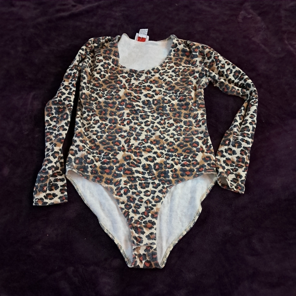 90s Vintage Cheetah Print Bodysuit